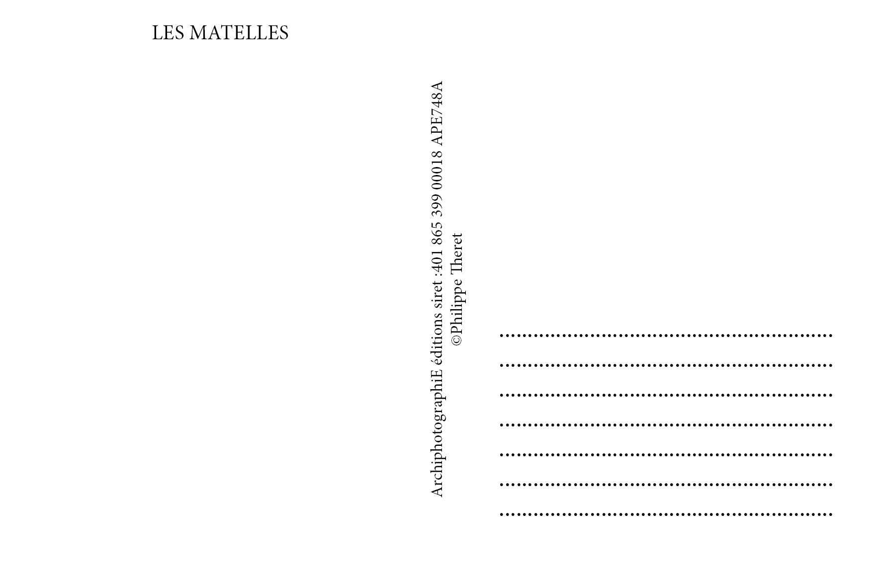 carte x 4 les matelles VERSO